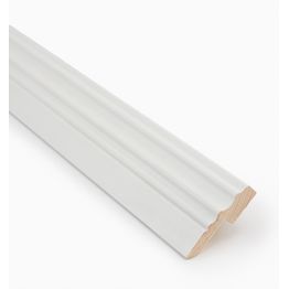 Koristejalkalista johtouralla Jokiwood  21x70x3200mm, valkoinen