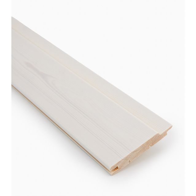 Sisustuspaneeli Jokiwood STV 12x95x2100mm, mänty, valkolakattu, päätypontattu