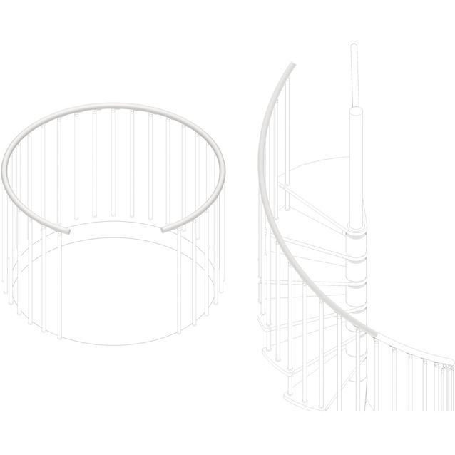 Käsijohde Rintal, 500cm, muovi, taipuva
