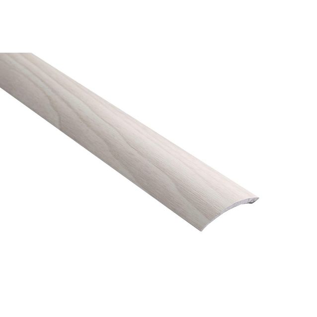 Eritasolista Maler sileä 0-10mm 6,2x41x1000mm alumiini tarra valkotammi