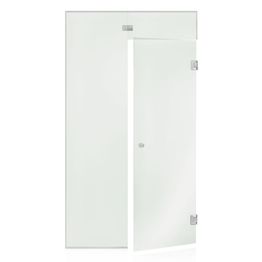 Saunan lasiseinä Andres Glass, ovi, lisäpala, korkea ikkuna, saranat sivulla, oikea