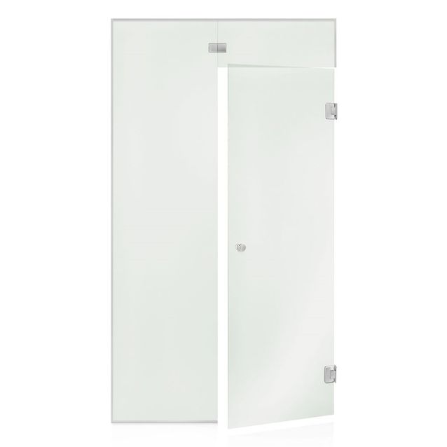 Saunan lasiseinä Andres Glass, ovi, lisäpala, korkea ikkuna, saranat sivulla