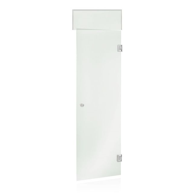 Saunan karmiton lasiovi Andres Glass, ovi, lisäpala, saranat sivulla