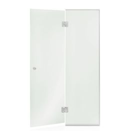 Saunan lasiseinä Andres Glass, ovi, korkea ikkuna, saranat keskellä, oikea