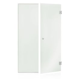 Saunan lasiseinä Andres Glass, ovi, korkea ikkuna, saranat sivulla, oikea