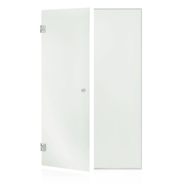 Saunan lasiseinä Andres Glass, ovi, korkea ikkuna, saranat sivulla