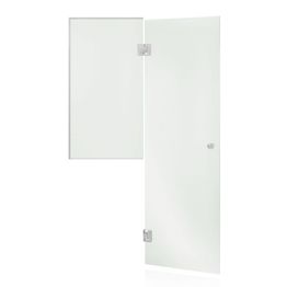 Saunan lasiseinä Andres Glass, ovi, ikkuna, saranat keskellä, vasen