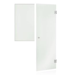 Saunan lasiseinä Andres Glass, ovi, ikkuna, saranat sivulla, oikea