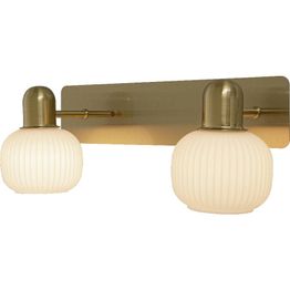 Seinävalaisin Aneta Lighting Messina IP44 2-osainen mattamessinki