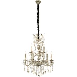 Kristallikruunu Aneta Lighting Allington Ø60cm 9-osainen antiikkihopea