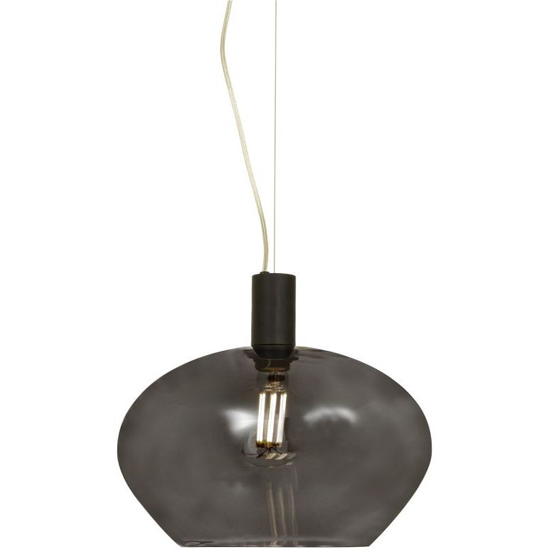 Riippuvalaisin Aneta Lighting Bell Ø35 cm musta/savulasi