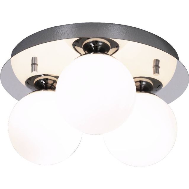 Plafondi Aneta Nicosia Ø25cm IP44 3-osainen kromi/valkoinen