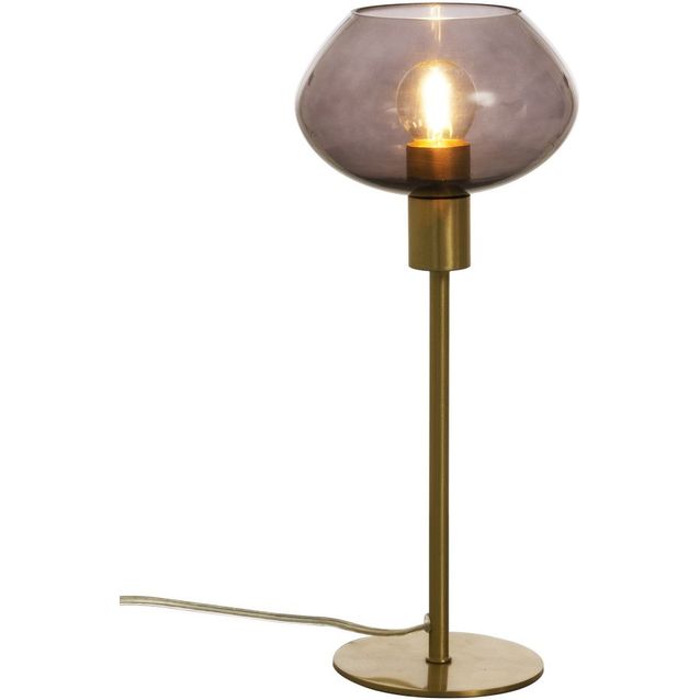 Pöytävalaisin Aneta Bell, 15.5x37.5cm, mattamessinki/savulasi