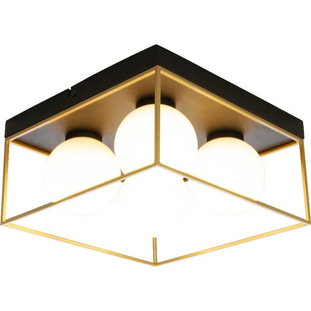 Plafondi Aneta Lighting Asto Ø28cm musta/kulta