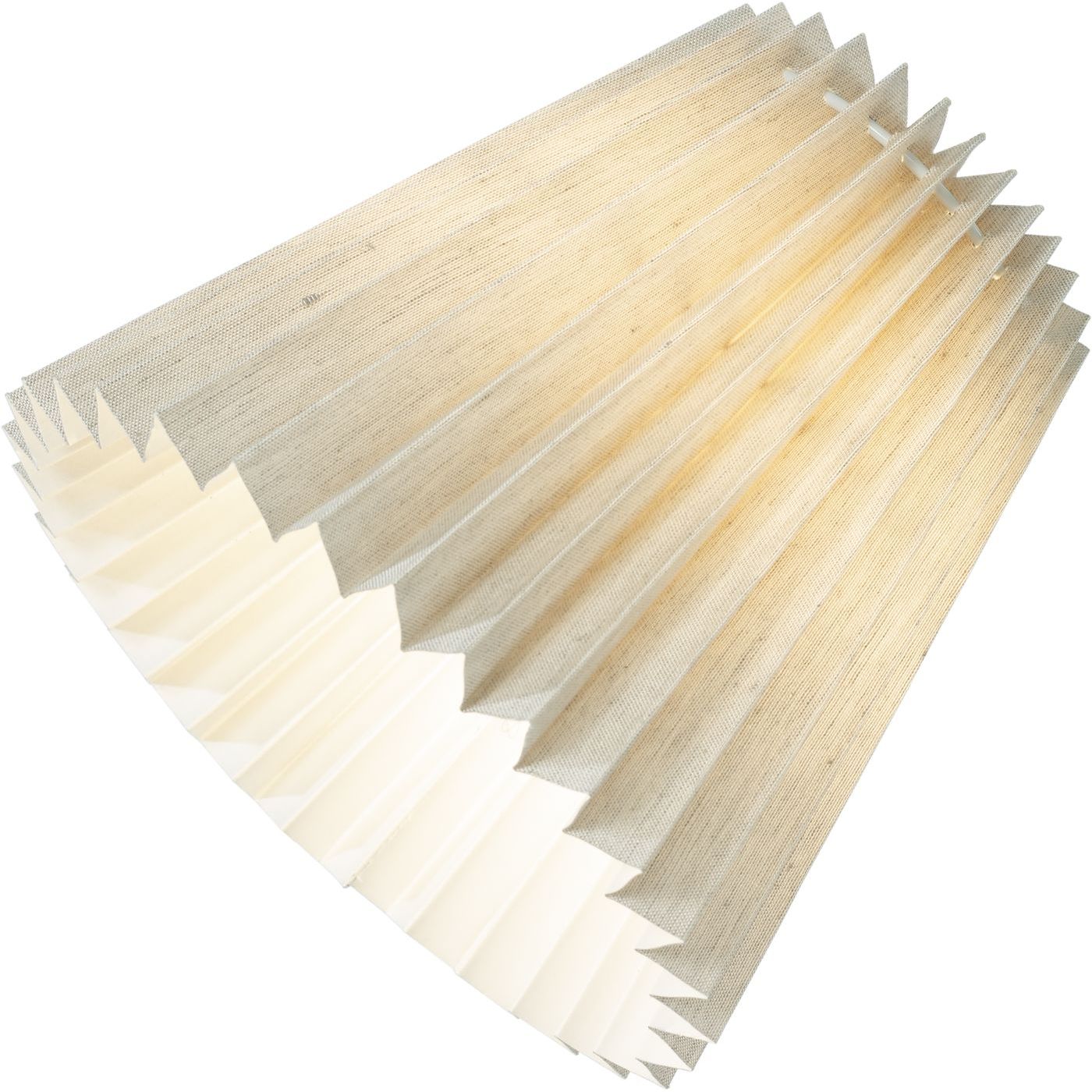 Lukuvalaisimen varjostin Aneta Lighting Liam, E27, laskostettu, vaalea beige