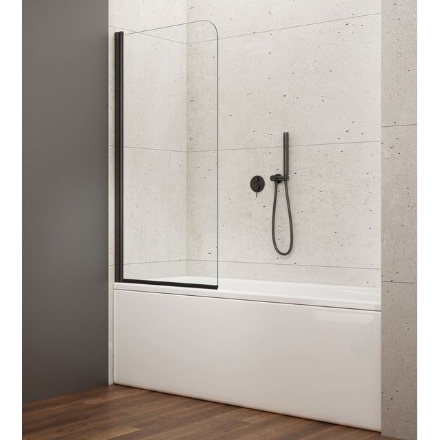 Ammeseinä Interia Vilma, 600mm, kirkas lasi, musta