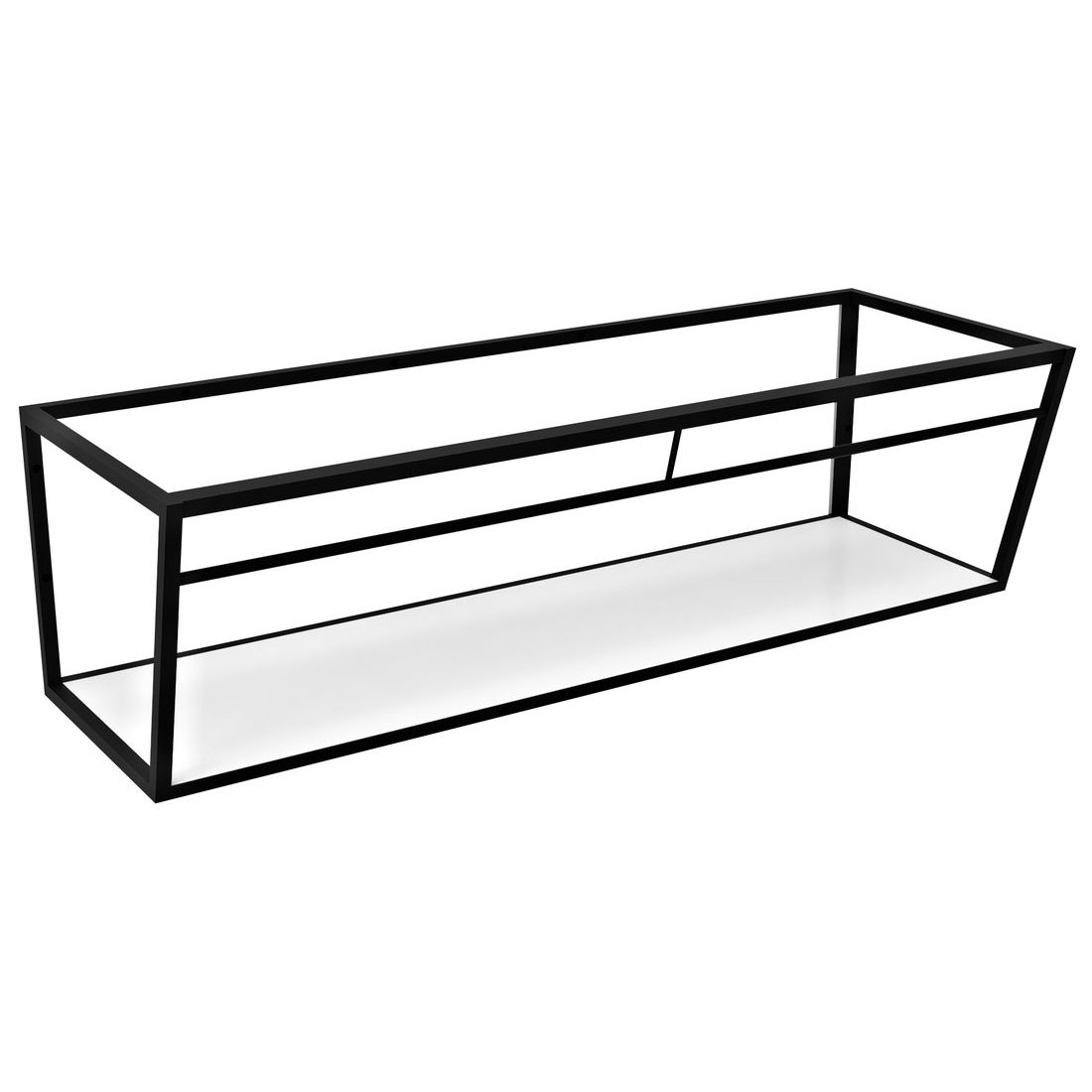 Pesualtaan teline Interia Aruba, 188,4x40x49 cm, mattamusta