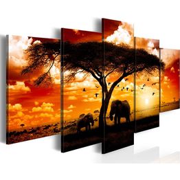 Canvas-taulu Artgeist Lintuparvi yli savannin, eri kokoja