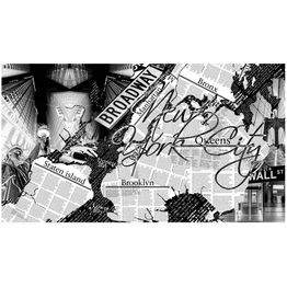 Kuvatapetti Artgeist New York news, 280x450cm, mustavalkoinen