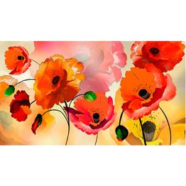Sisustustarra Artgeist Velvet poppies 280x490cm