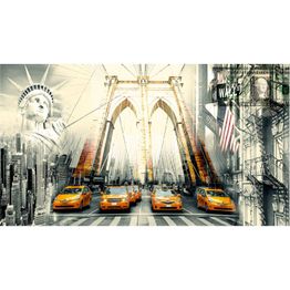 Kuvatapetti Artgeist Urban living, 500x280cm, keltainen