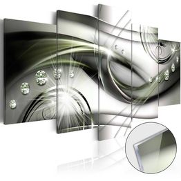 Akryylilasitaulu Artgeist The Wave of Green Glow eri kokoja