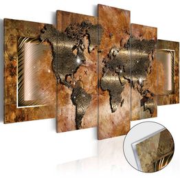 Akryylilasitaulu Artgeist Steel Map eri kokoja