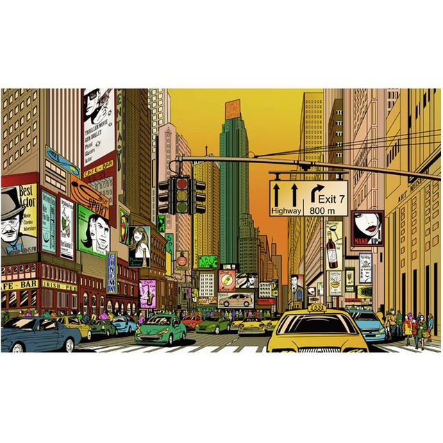 Kuvatapetti Artgeist Elinvoimainen kaupunki - NY 270x450cm