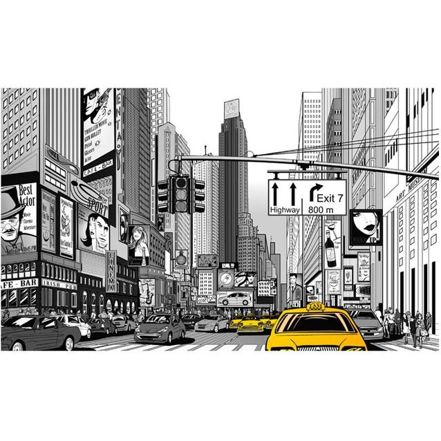 Kuvatapetti Artgeist Keltaiset Taksit - NYC 270x450cm