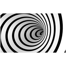 Kuvatapetti Artgeist 3D-tunneli, 270x450cm, mustavalkoinen