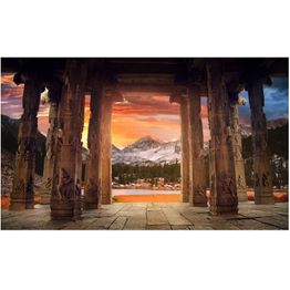 Maisematapetti Artgeist Trail of rocky temples, 270x450cm