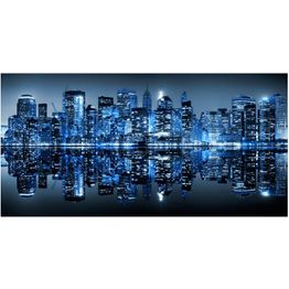 Kuvatapetti Artgeist Ocean valot - NYC, 550x270cm, sininen