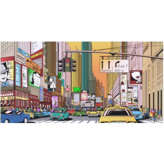 Kuvatapetti Artgeist Ruuhkaa Nykissä 550x270cm