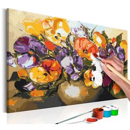 DIY-taulu Artgeist Vase Of Pansies 40x60cm