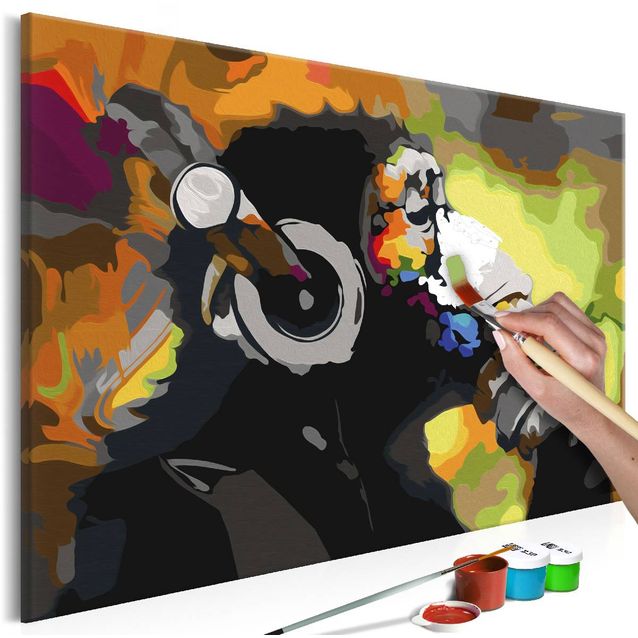 DIY-taulu Artgeist Monkey In Headphones 40x60cm