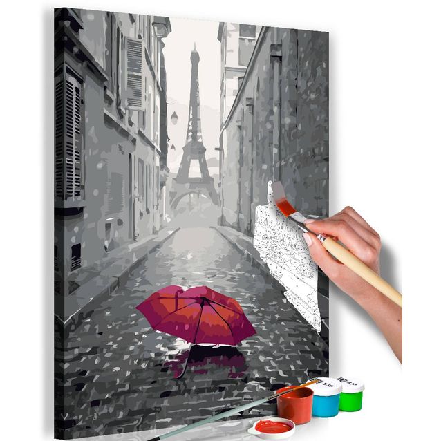 DIY-taulu Artgeist Paris - Red Umbrella 60x40cm