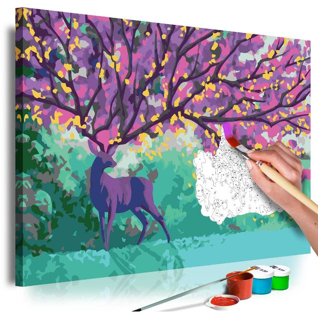 DIY-taulu Artgeist Purple Deer 40x60cm