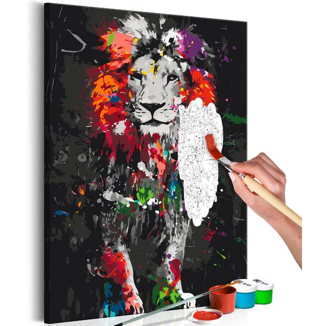 DIY-taulu Artgeist Colourful Animals: Lion 60x40cm