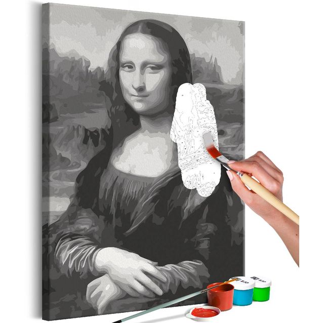 DIY-taulu Artgeist Black and White Mona Lisa 60x40cm