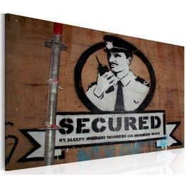 Canvas-taulu Artgeist Secured - Banksy, 40x60cm