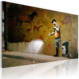 Canvas-taulu Artgeist Whitewashing Lascaux - Banksy, 40x60cm