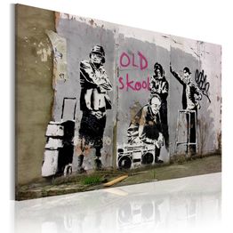 Canvas-taulu Artgeist Old school - Banksy, 40x60cm