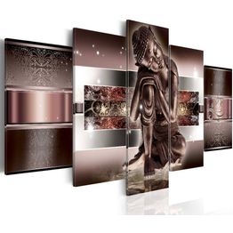 Canvas-taulu Artgeist Sleeping Buddha in reds, eri kokoja