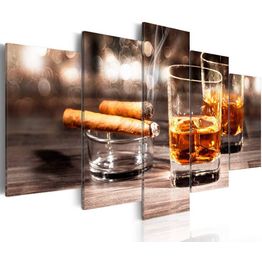 Canvas-taulu Artgeist Cigar and whiskey, eri kokoja