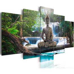 Canvas-taulu Artgeist Buddha and waterfall, eri kokoja