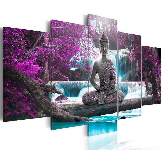 Taulu Artgeist Waterfall and Buddha eri kokoja