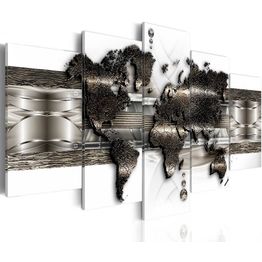 Canvas-taulu Artgeist Metal World Map II, eri kokoja