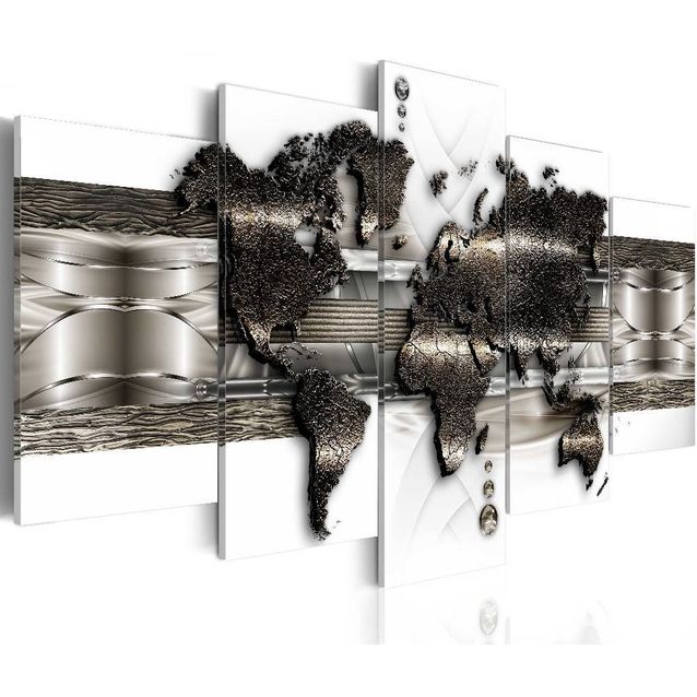 Taulu Artgeist Metal World Map II eri kokoja