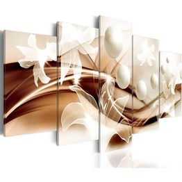 Canvas-taulu Artgeist Pearl Lilies In Bronze, eri kokoja