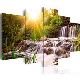 Canvas-taulu Artgeist Forest Waterfall, eri kokoja